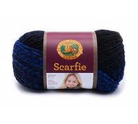 Lion Brand Yarn Scarfie - Strickgarn für Schals One Size Schwarz/Königsblau