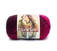 Lion Brand Yarn Scarfie - Strickgarn für Schals One Size schwarz/pink