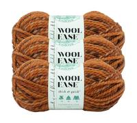 Lion Brand Yarn Wool-Ease 3 Stück Herbstblätter Thick and Quick Yarn Garn mit Wolle, Leichtigkeit, Dickes, weiches und voluminöses Garn zum Stricken, Häkeln und Basteln