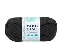 Lion Brand Yarn Wool-Ease dickes & schnelles Garn, weiches und sperriges Garn zum Stricken, Häkeln und Basteln, 1 Knäuel, schwarze Walnuss