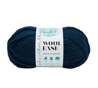 Lion Brand Yarn Wool-Ease dickes und schnelles Garn, weiches und sperriges Garn zum Stricken, Häkeln und Basteln, 1 Knäuel, Petrol