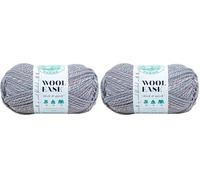 Lion Brand Yarn Wool-Ease dickes und schnelles Garn, weiches und sperriges Garn zum Stricken, Häkeln und Basteln, 1 Knäuel, Sturmfront (Packung mit 2)