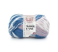 Lion Brand Yarn Wool Ease Fair Isle Garn, Denim/Flieder