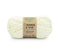 Lion Brand Yarn Wool-Ease T&Q Recycled, sperriges Garn zum Häkeln, Creme, 1 Packung