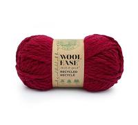 Lion Brand Yarn Wool-Ease T&Q Recyclinggarn, Burgunderrot