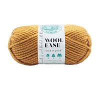 Lion Brand Yarn Wool-Ease Thick & Quick Acrylgarn, Farbe: Grünkohl, 21,59 x 9,53 x 9,53 cm, acryl, senffarben, 21.59x9.525x9.525 cm