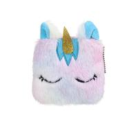 LIOOBO 2stücke Plüsch Einhorn Münztasche Weiche Kleine Geldbörse Mit Reißverschluss Vielseitig Nutzbar Als Schlüsselanhänger Kosmetiktasche Geschenk Für Damen Und Farbe Zufällig