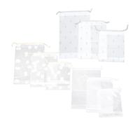 LIOOBO 9 Stück Reise Organizer aus Pe mit Kordelzug zur Kleideraufbewahrung und Kosmetikorganisation Leichtes und Modisches Design für Sommeratmosphäre Reisen und Spa