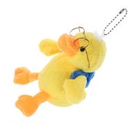 LIOOBO Plüsch Schlüsselanhänger Ente mit Brille Weicher Stofftier Anhänger Tasche und Schlüssel Dekoration Niedlicher Cartoon Schlüsselring für Damen und Herren Tragbarer Kuscheltier