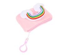 LIOOBO Schlüsselanhänger Plüsch Münzbeutel Geldbörse Für Mädchen Mit Regenbogen Design Als Schlüsselanhänger Und Taschengeldbörse Für Kleine Mädchen