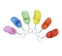Liooce Pack of 6 Mini Shoe Keychain, Slipper Keychain, Shoe Pendant,Cute Shoes Style Keyrings