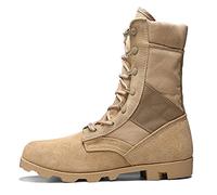 LIOPJH Herren Ultraleichte Armeestiefel Hight Cut Military Schuhe Leder Tactical Ankle Jungle Boots Outdoor Plus Size Army Boots 42 braun
