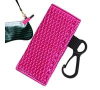 Lip Gloss Pouch Key Ring Portable Lip Balm Lipstick Holder | Lip Glaze Fits Standard Round Square Tube Lipsticks Gloss Balm for Daily Carry Travel Purse Handbag On The Go Mini Pouch