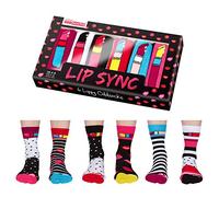 Lip Sync Lippenstift Oddsocks Socken in 37-42 im 6er Set - Strumpf
