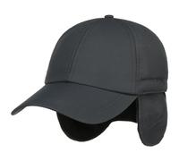Lipodo 3M Thinsulate Cap mit Ohrenklappen Damen Herren Aus Stoff Gefüttert mit Fleece Stretch-Elementen Schirmlänge 7 cm Baseballcap Schirmmütze Sommer Winter dunkelgrau S (55-56 cm)