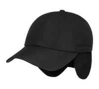 Lipodo 3M Thinsulate Cap mit Ohrenklappen Damen Herren Aus Stoff Gefüttert mit Fleece Stretch-Elementen Schirmlänge 7 cm Baseballcap Schirmmütze Sommer Winter schwarz L (59-60 cm)