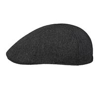 Lipodo 6 Panel Melange Flatcap Schiebermütze Herren Wärmender Materialmix Herbst Winter grau M (57-58 cm)
