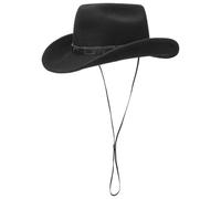 Lipodo Bill Cody Westernhut Damen Herren Made in Italy Cowboyhut 100% Wollfilz Strapazierfähiger Outdoorhut Sommer Winter