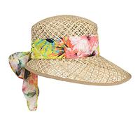 Lipodo Carina Strohcap Elegante Sonnenvisor Damencap Atmungsaktiv Damen Sommer Made in Italy Natur One Size