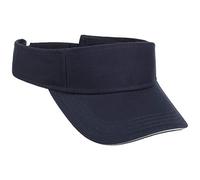 Lipodo Classic Cotton Visor Uni einfarbig Made in Italy Damen und Herren Frühling Sommer dunkelblau One Size