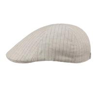 Lipodo Classic Stripes Schirmmütze Flatcap gestreift Mehrfarbig Herren Frühling Sommer beige-meliert S (55-56 cm)