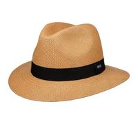 Lipodo Classic Traveller Panamahut Made in Italy Damen und Herren Frühling Sommer braun M (56-57 cm)