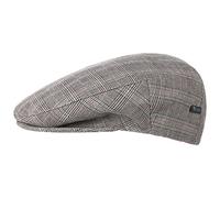 Lipodo Devron Flatcap Schirmmütze kariert Made in Italy Herren Frühling Sommer grau 60 cm