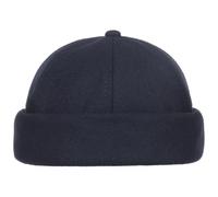 Lipodo Dockermuetze Schirmmuetze meliert Fleecefutter Herren Herbst Winter dunkelblau One Size