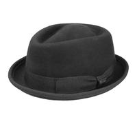 Lipodo Gratus Pork Pie Hut Diamond Made in Italy Damen und Herren Sommer Winter schwarz XXL (62-63 cm)