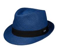 Lipodo Jaston Trilby Panamahut Made in Italy Damen und Herren Frühling Sommer dunkelblau L (58-59 cm)