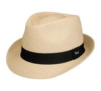 Lipodo Jaston Trilby Panamahut Made in Italy Damen und Herren Frühling Sommer Natur L (58-59 cm)