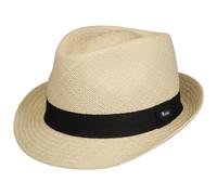Lipodo Jaston Trilby Panamahut Made in Italy Damen und Herren Frühling Sommer Natur S (54-55 cm)