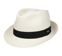 Lipodo Jaston Trilby Panamahut Made in Italy Damen und Herren Frühling Sommer weiß XL (60-61 cm)
