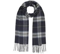 Lipodo Karo Cashmink Winterschal für Damen/Herren (30 x 180 cm) - Karoschal Made in Germany - Hautfreundlicher Fransenschal - Schal mit Fransen Herbst/Winter dunkelblau