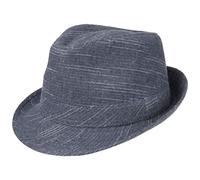 Lipodo Mendalo Trilby Stoffhut Eleganter Sommerlook Temperaturregulierend Komfortabel Damen Herren Frühjahr Sommer blau M (57-58 cm)