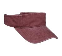 Lipodo Washed Cotton Visor Uni einfarbig Damen und Herren Frühling Sommer Bordeaux One Size