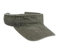 Lipodo Washed Cotton Visor Uni einfarbig Damen und Herren Frühling Sommer Oliv One Size