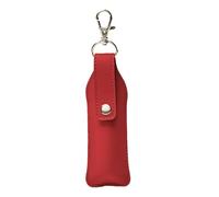 Lippenstift Halter Keychain Lip Balm Schlüsselanhänger Halter Leder Lip Pouch Balsh Bouch Ring Holder Travel Women Girls Home Key, rot red, verwijzen naar de beschrijving