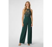 Lipsy Jumpsuit mit floralen Stickereien in Dunkelgruen, Größe 34