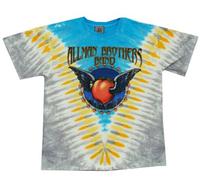 Liquid Blue Herren Allman Bros Flying Peach Kurzarm T-Shirt, Multi, Groß