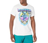 Liquid Blue Herren Grateful Dead Airbrush Steal Your Face Dancing Bear T-Shirt, Weiss/opulenter Garten, Mittel