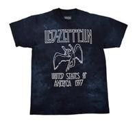 Liquid Blue Herren Led Zeppelin Usa Tour 77 Tie Dye Short Sleeve T-Shirt, Batikfärbung/Mehrfarbig, 3X-Groß
