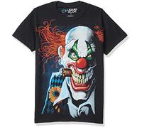 Liquid Blue Herren Übergröße Joker Clown T-Shirt, schwarz, Groß