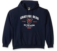 Liquid Blue Men's Grateful Dead Chicago Soldier Field 1995 Tour Pullover Hooded Sweatshirt,Navy,X-Large