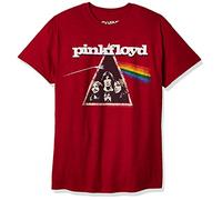 Liquid Blue Men's Pink Floyd Dark Side Retro Short Sleeve T-Shirt, Red Heather, Medium
