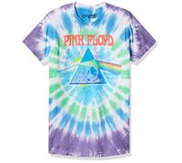 Liquid Blue Pink Floyd Dark Side Oil Paint Tie Dye Kurzarm-T-Shirt für Herren, Multi Tie Dye, L