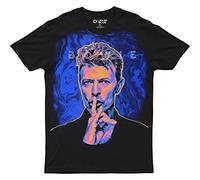 Liquid Blue Unisex-Erwachsene David Shhh Bowie T-Shirt, schwarz, X-Large