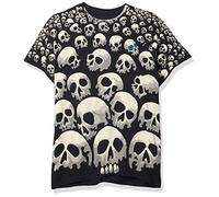 Liquid Blue Unisex-Erwachsene Fantasy Son of Skulls All Over Print T-Shirt, schwarz, X-Large