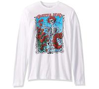 Liquid Blue Unisex-Erwachsene Grateful Dead Bertha Wheel and Roses Long Sleeve Tee T-Shirt, weiß, X-Large