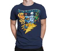 Liquid Blue Unisex-Erwachsene Grateful Dead Follow The Golden Road Short Sleeve T-Shirt, Navy, Large